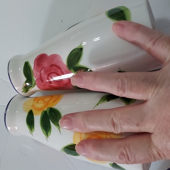 Flora di Roma 4pc.Range Set Earthenware,Handpainted Floral,EUC. - Picture 8 of 8